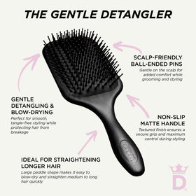 Denman used with dryer to speed up blow-drying and smoothing