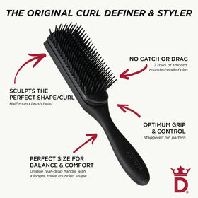 Denman D3 used on wet hair to demonstrate curl clumping and defined ringlets
