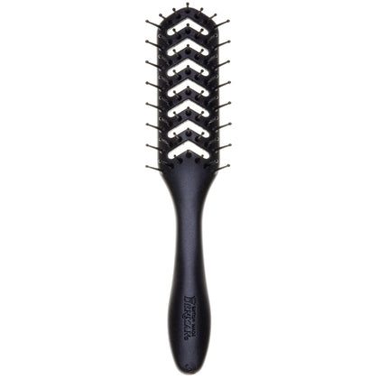 Denman brush front view showing vented design for faster drying and control