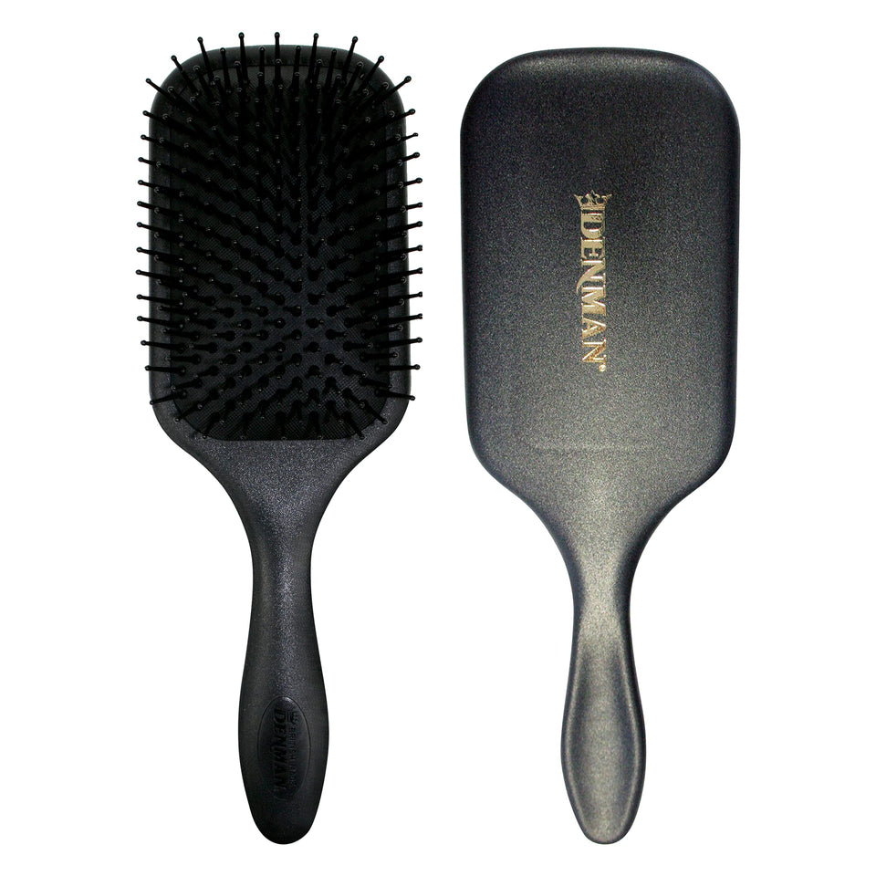 Denman paddle brush front view showing wide paddle for fast drying