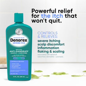 Denorex sudsy texture close-up showing medicate lather benefit