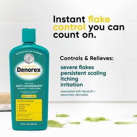 Denorex foaming texture close-up demonstrating creamy lather