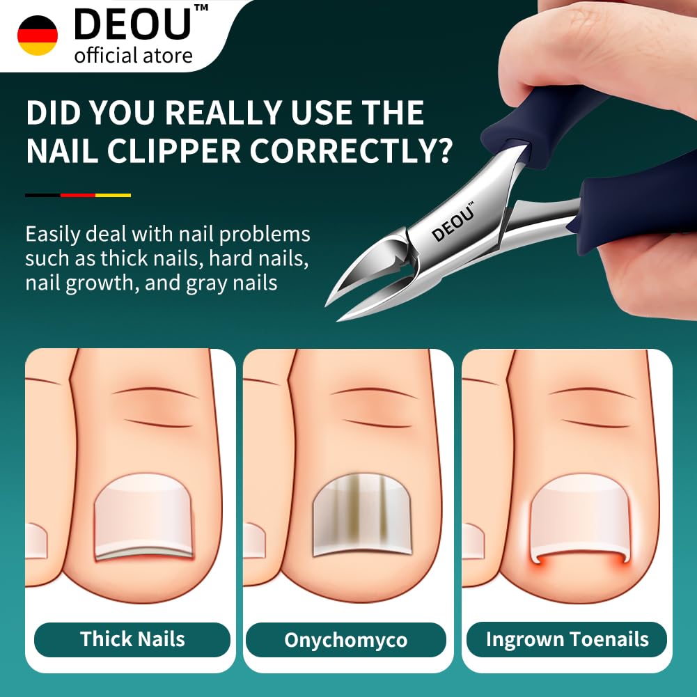 DEOU close-up of blade edge highlighting sharpness for clean trims