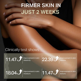 depology hand applying lotion to arm for visible hydration benefit