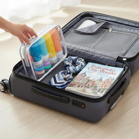 DEPOZA kit accessories including funnel, cleaning brush and spoons for easy refills