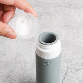 DEPOZA bottle wide mouth with funnel demonstrating easy filling and cleaning