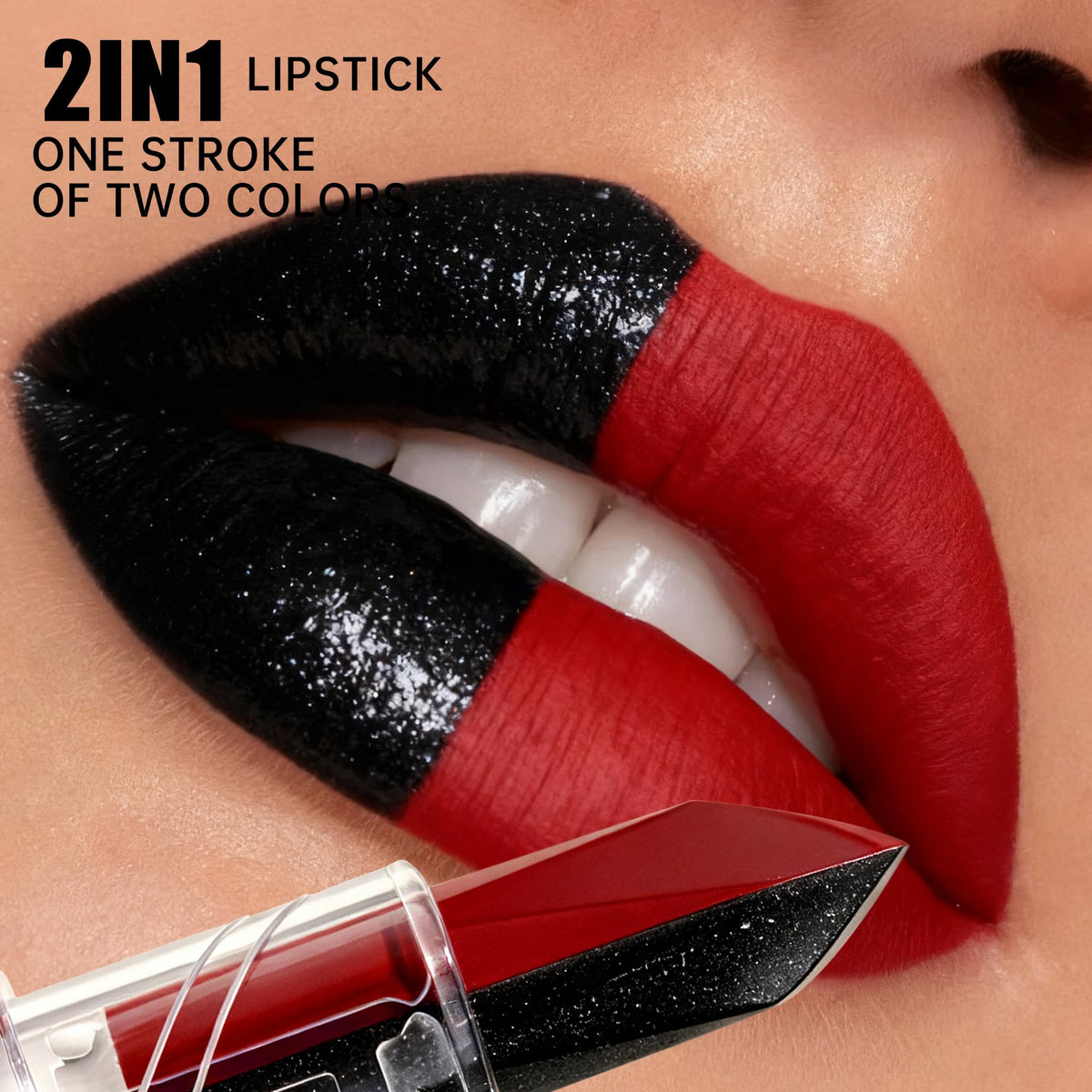 Depuplum black glitter swatch showing sparkle and dimension ideal for dramatic or festival styles