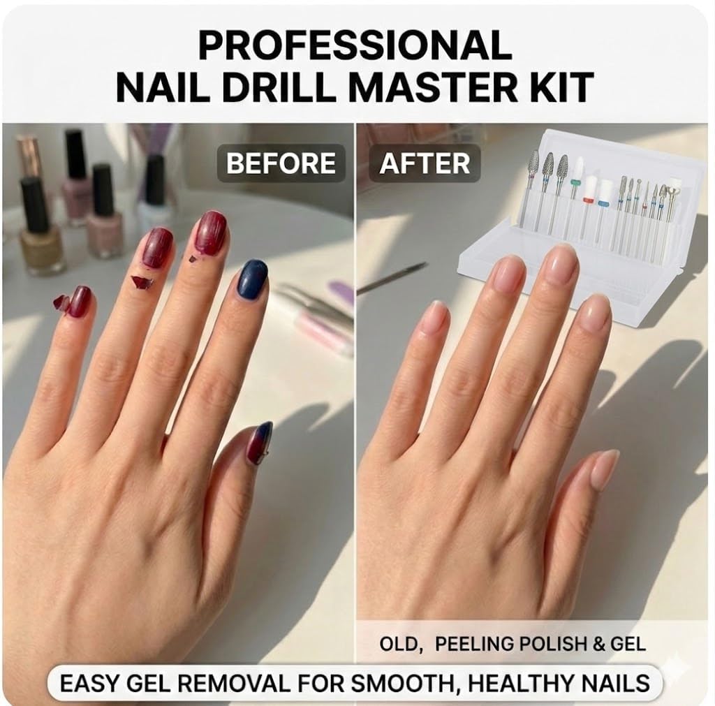 Depvko assorted cuticle bits arranged to show shapes for precise cleaning
