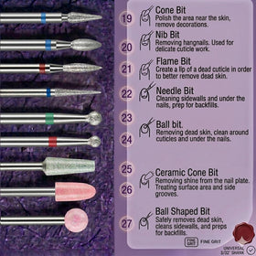Depvko nail drill in use with bit on acrylic nail demonstrating precise removal and control benefit