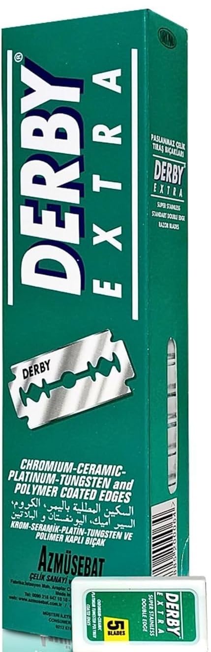 Derby extra front packaging showing 100-count box and brand for dependable supply