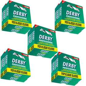 Derby packaging front showing 1000 blades and clear quantity benefit