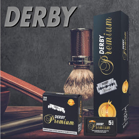 Derby blades beside ruler for scale to visualize blade size and compatibility