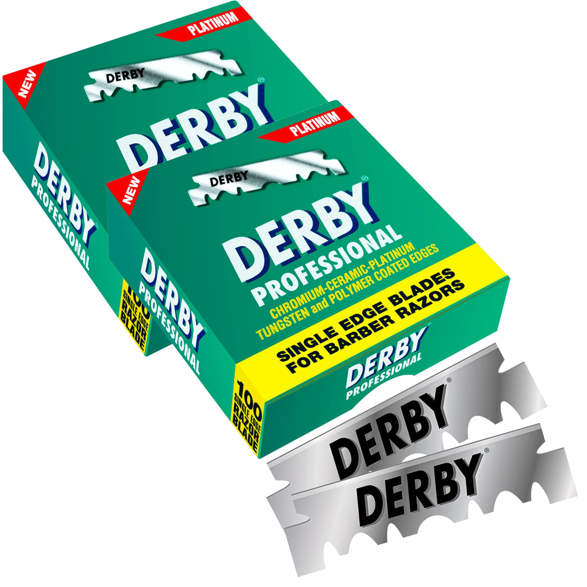 Derby size comparison scale showing single-edge dimensions for compatibility
