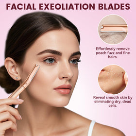 derloyo guarded blade close-up showing safety edge for gentle exfoliation