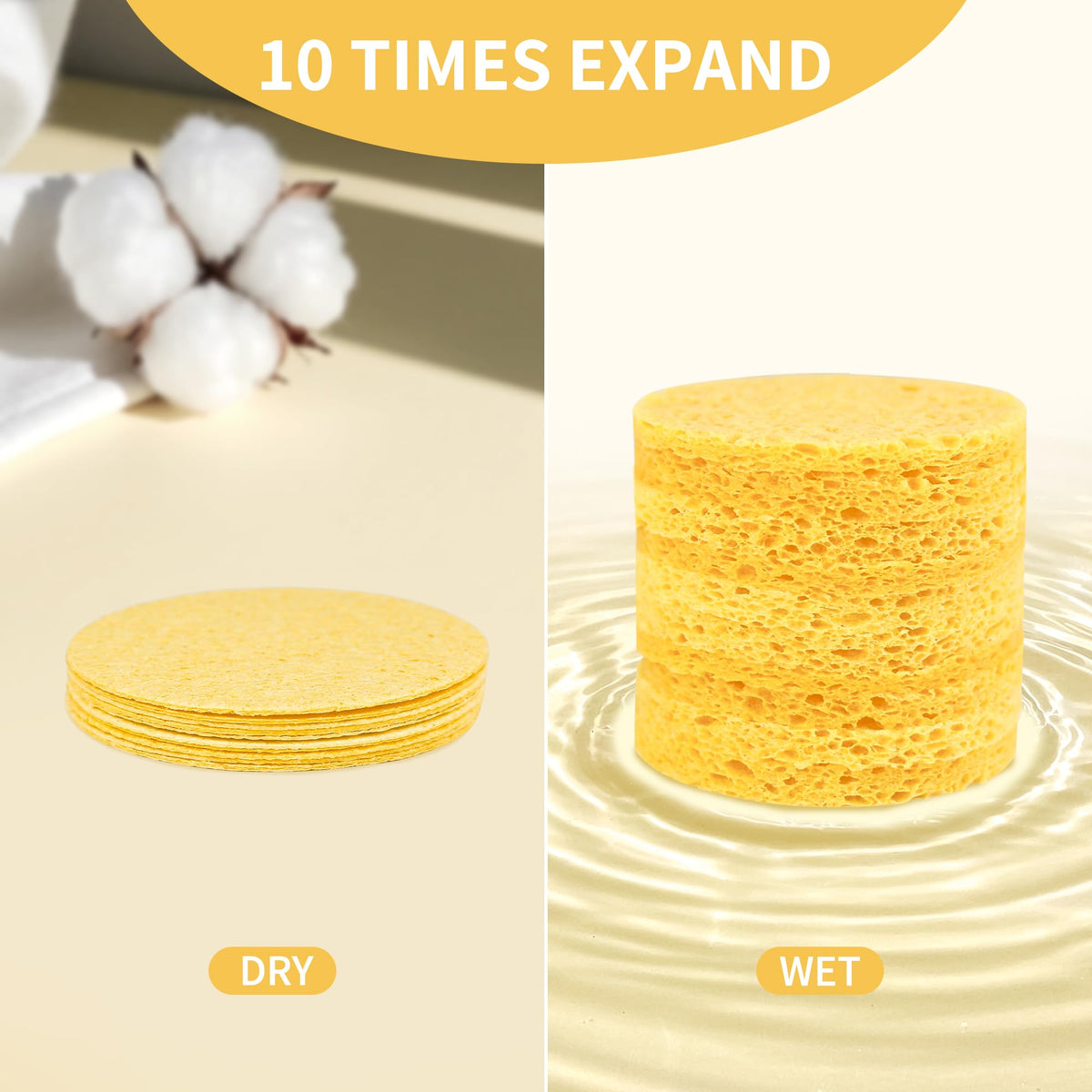 derloyo expanded sponge close-up showing soft cellulose texture for gentle exfoliation