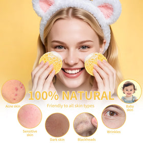 derloyo sponge in use cleansing face to remove makeup and masks effectively