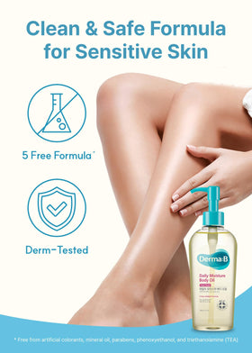 Derma B applied to elbow showing smoother hydrated skin result