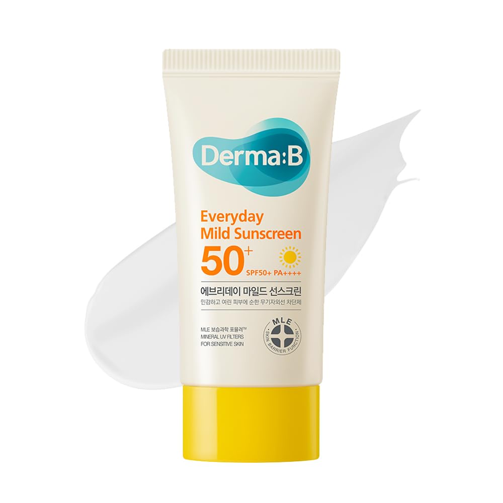 Derma B front packaging showing tube and SPF50+ protection benefit