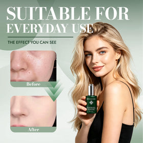 Derma Botanica serum applied on hand demonstrating lightweight spreadability and quick absorption
