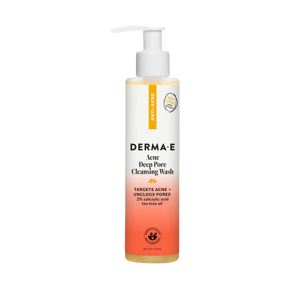 Derma E front packaging showing clear label and benefit