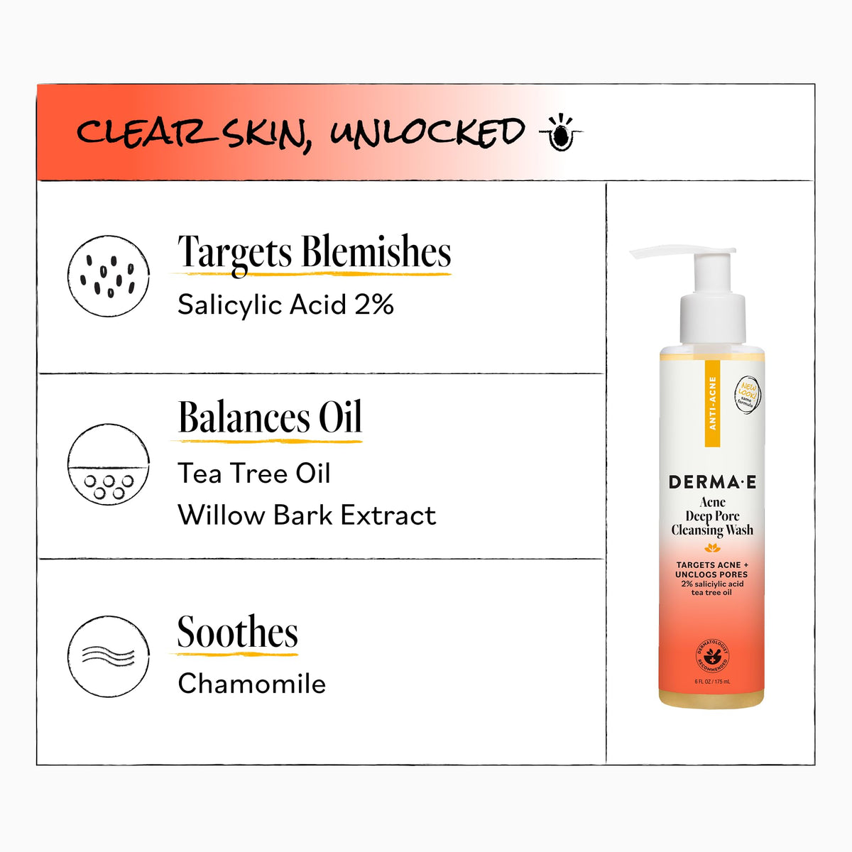 Derma E bottle on bathroom counter in morning skincare setup