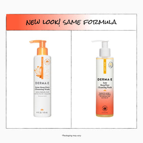 Derma E ingredients label highlighting salicylic acid and botanicals