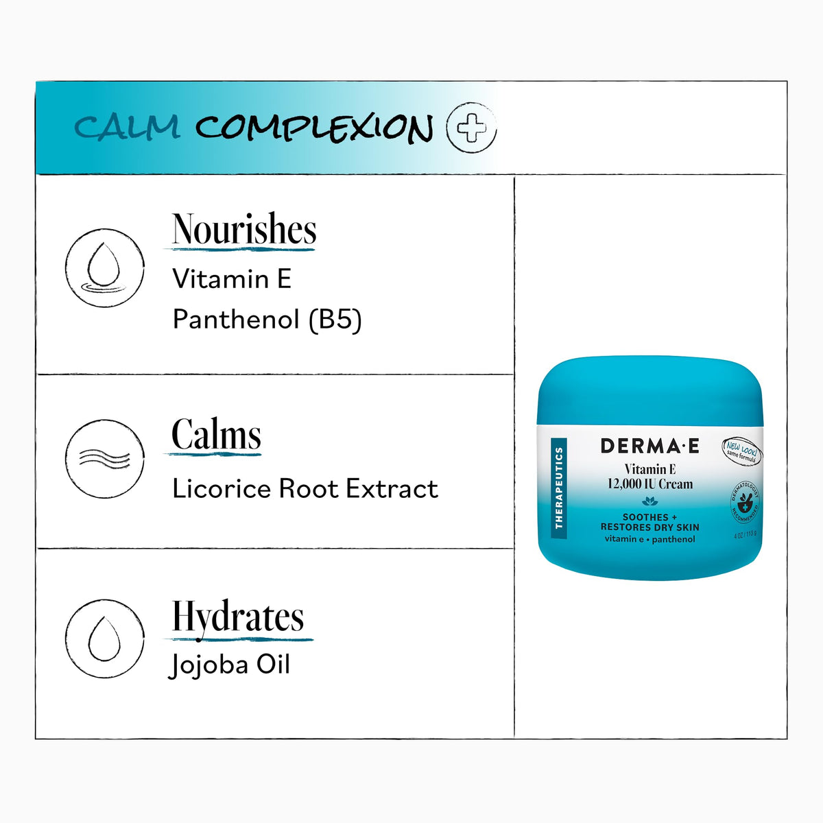 Derma E applying cream to hand to relieve dryness and restore softness