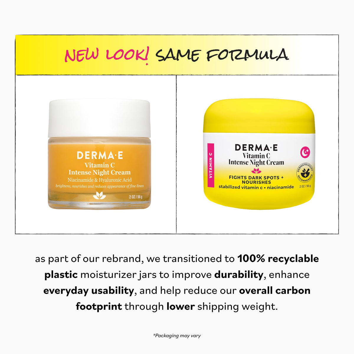 Derma E ingredients label highlighting clean, vegan formulation