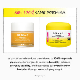 Derma E ingredients label highlighting clean, vegan formulation
