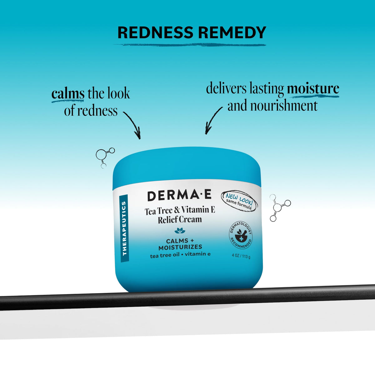 Derma E cream texture close-up highlighting rich, non-greasy moisture for dry skin