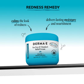 Derma E cream texture close-up highlighting rich, non-greasy moisture for dry skin