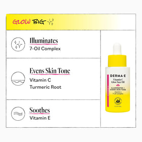 Derma E texture close-up showing lightweight oil consistency for quick absorption