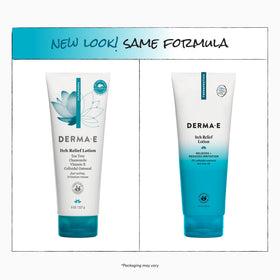 Derma E ingredients tea tree and chamomile highlighting soothing botanicals