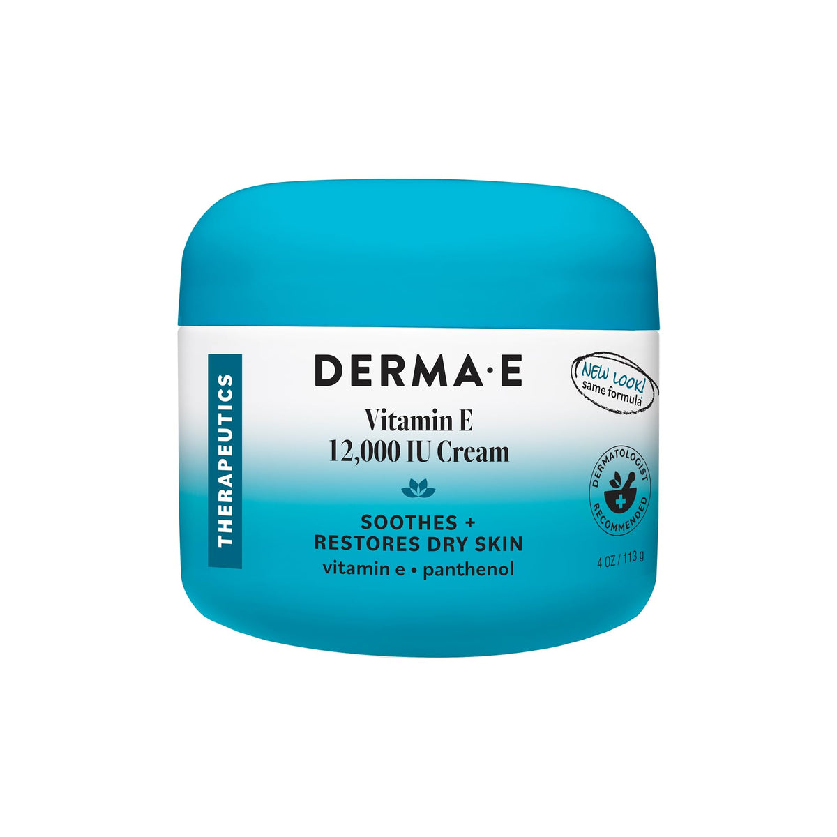 Derma E front jar showing 4 oz product and visible hydration benefit