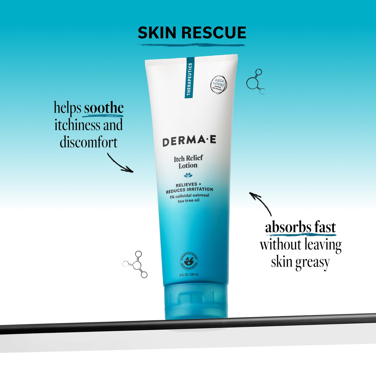 Derma E pump dispensing lotion for quick, mess-free application