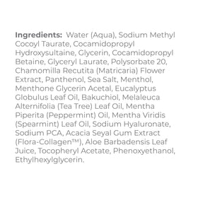 Derma E shampoo lather texture demonstrating gentle, rich cleansing