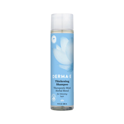 Derma E front bottle image showing clear label and volumizing benefit