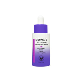 Derma E front packaging of Ultra Lift DMAE serum showing bottle and label benefits