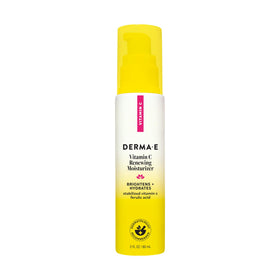 Derma E front packaging showing label and benefits for radiant skin