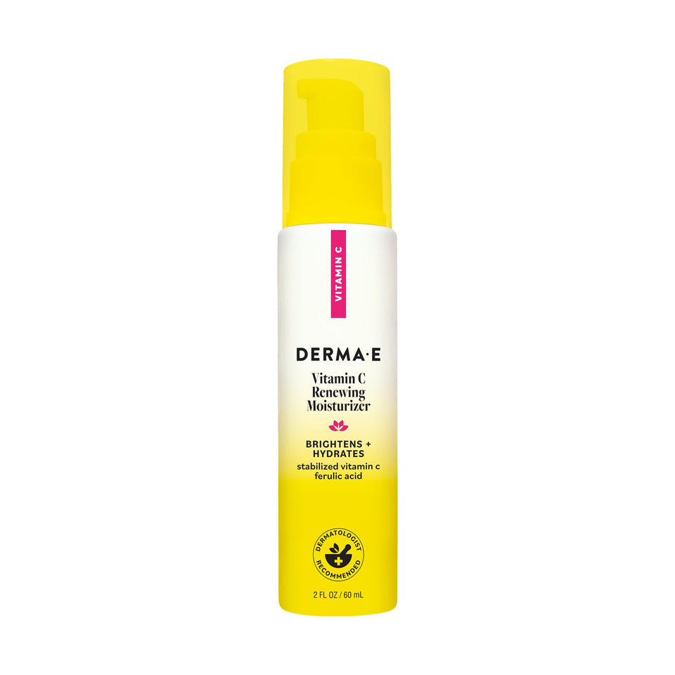 Derma E front packaging showing label and benefits for radiant skin