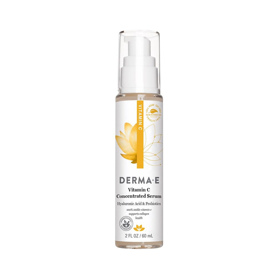 Derma E front packaging bottle showing product and benefits