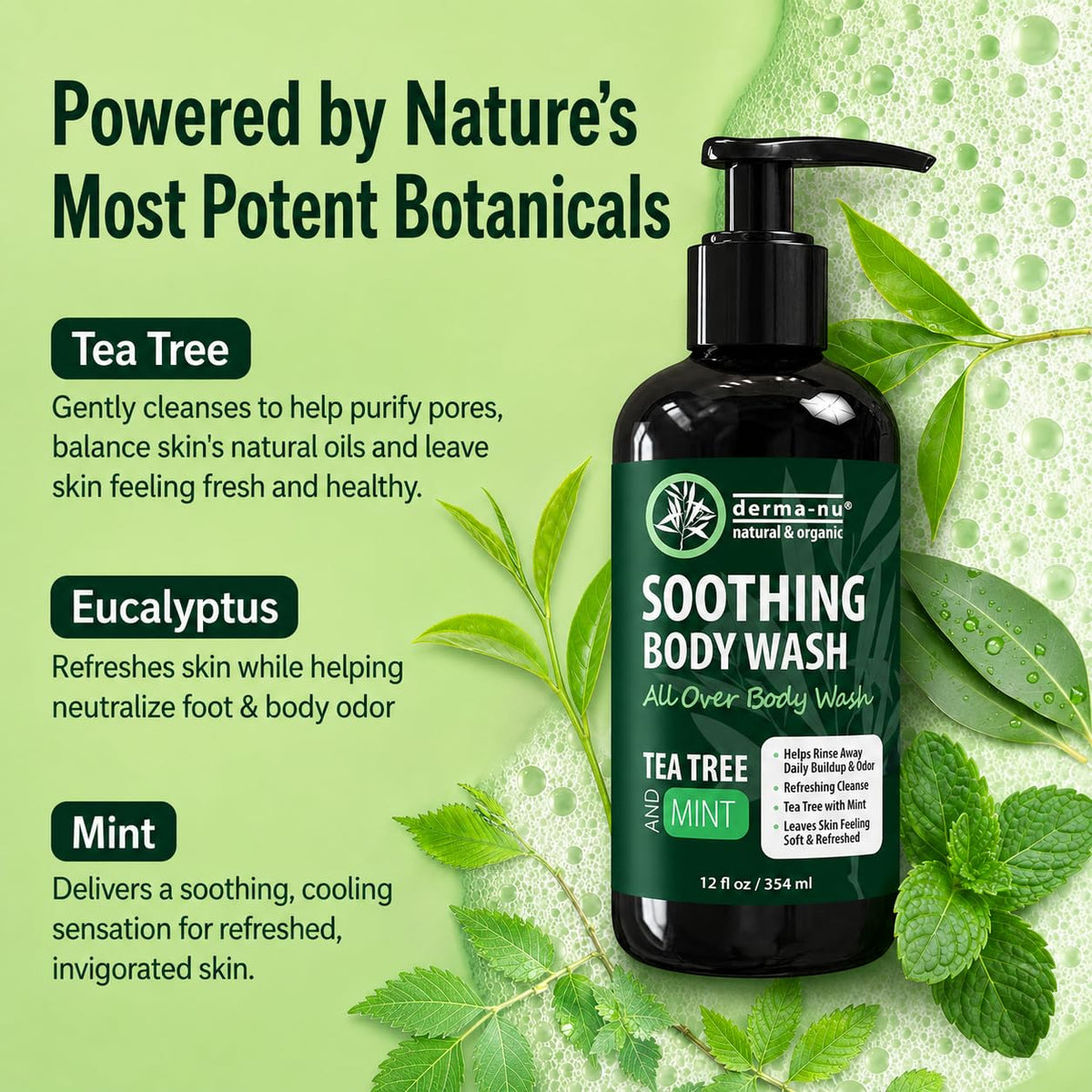 Derma-Nu used in shower after workout demonstrating odor control