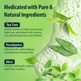 Derma-Nu bottle with botanical ingredients flatlay showing natural ingredients benefit