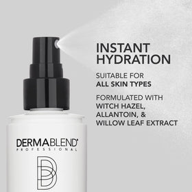Dermablend application on model showing long-wear finish and natural look
