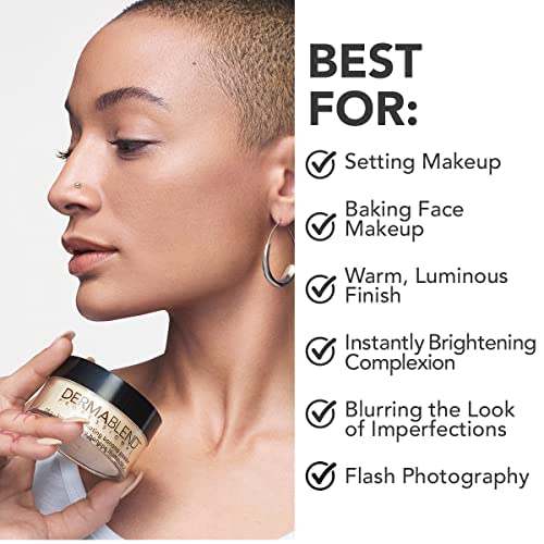 Dermablend compact application with brush for long-lasting wear