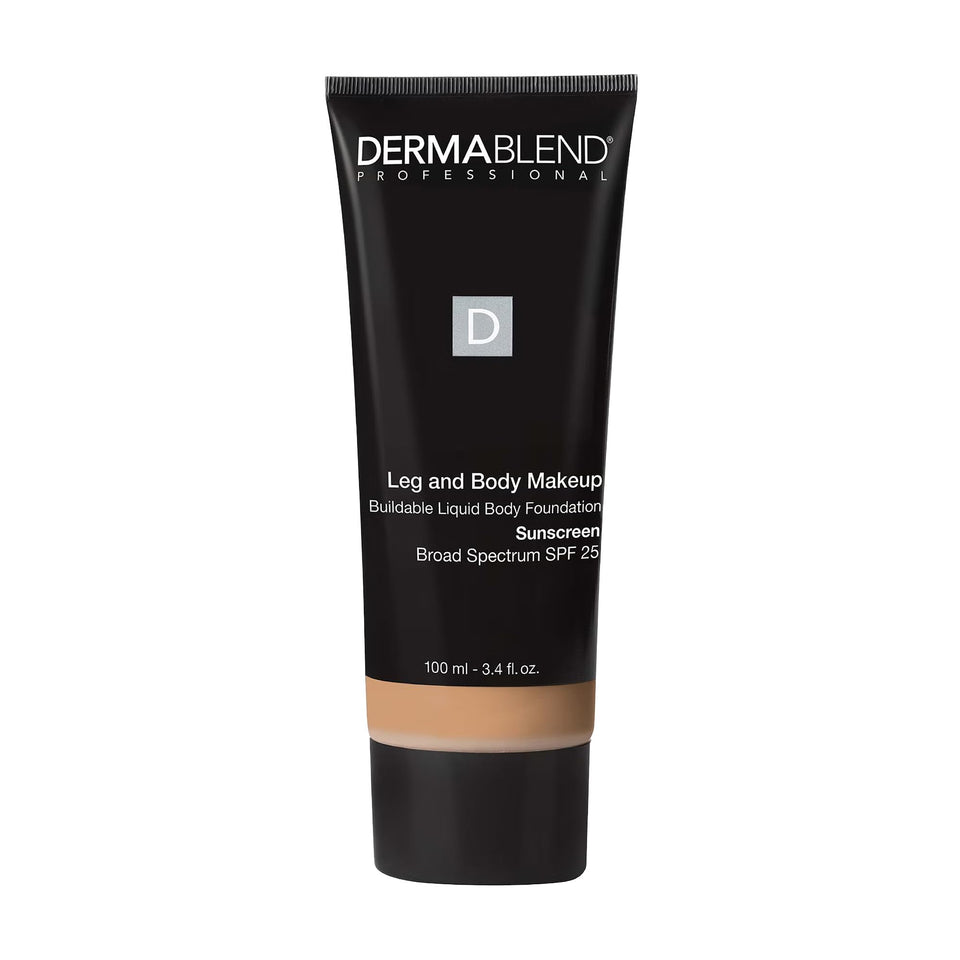 Dermablend front packaging showing product and shade Light Sand for even coverage