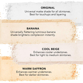 Dermablend powder swirl on skin demonstrating brightening effect