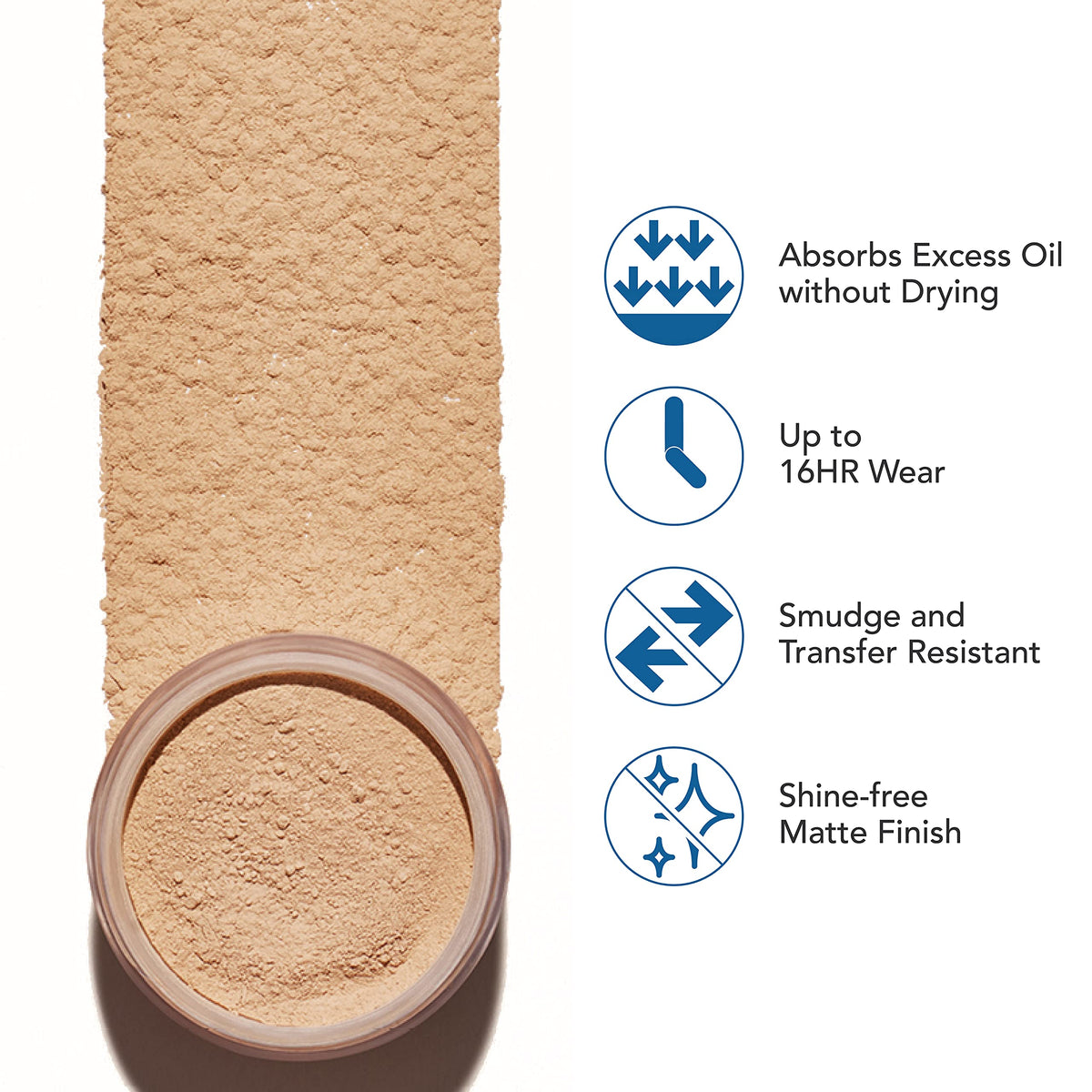 Dermablend powder texture close-up revealing fine micronized particles for smooth blur
