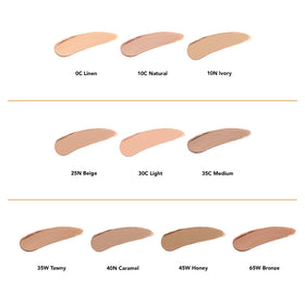 Dermablend before and after concealing a scar showing effective concealment benefit