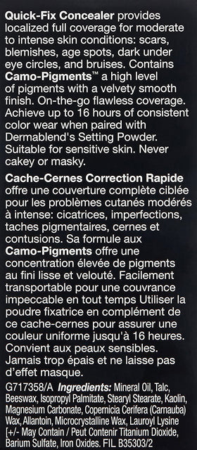 Dermablend concealer stick in hand showing compact size and control